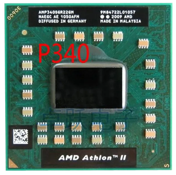 Процессор для ноутбука AMD Athlon II двухъядерный P340 P 340 мобильный (1 Мб кэш 2 ГГц)