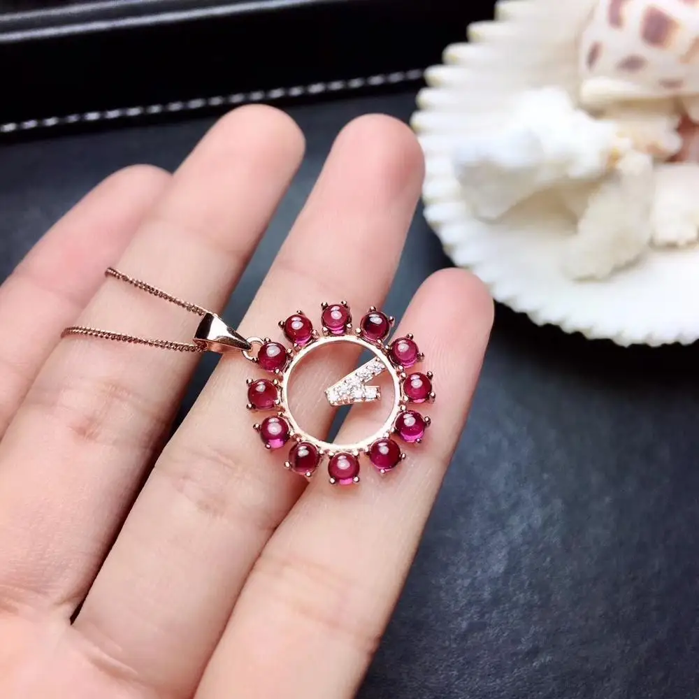 

Натуральный настоящий гранат ожерелье кулон Бесплатная доставка настоящий оригинальный красный гранат серебро 925 пробы изящные ювелирные ...