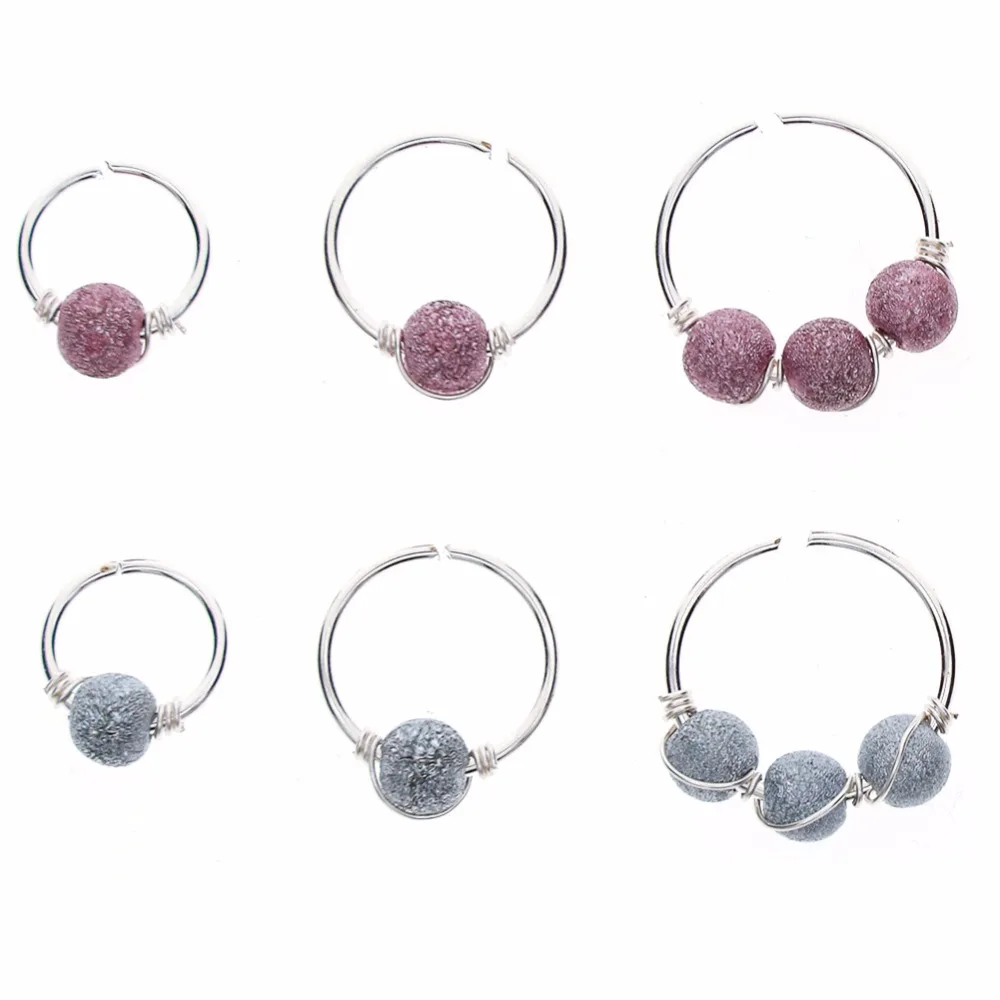 Серьги-гвоздики в носу с круглыми бусинами Ювелирное Украшение для пирсинга тела