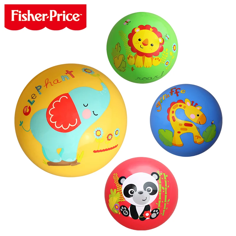 Фото Fisher Price детские игрушечные мячи ПЭТ мяч детский сад мультфильм животных надувной