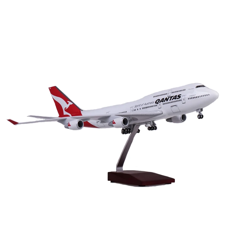 1/150 масштаб 47 см Boeing 747 B747 QANTAS модель самолета авиакомпания сплав База W шасси и светильник игрушки самолет с фиксированным крылом
