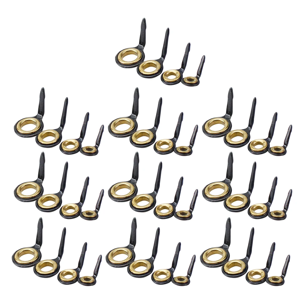 40 Piece Single Leg Fishing Rod Ring Eye Guide Rings Set Repair Kit Building Tools Accessories Pesca | Спорт и развлечения