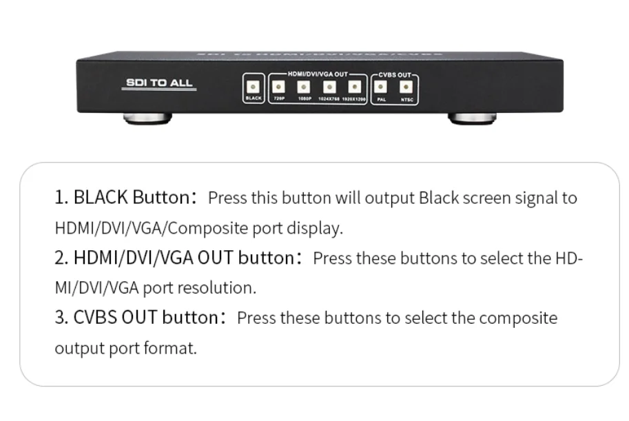 Преобразователь sdi hdmi vga dvi cvbs для трансляционных камер|KVM-переключатели| |