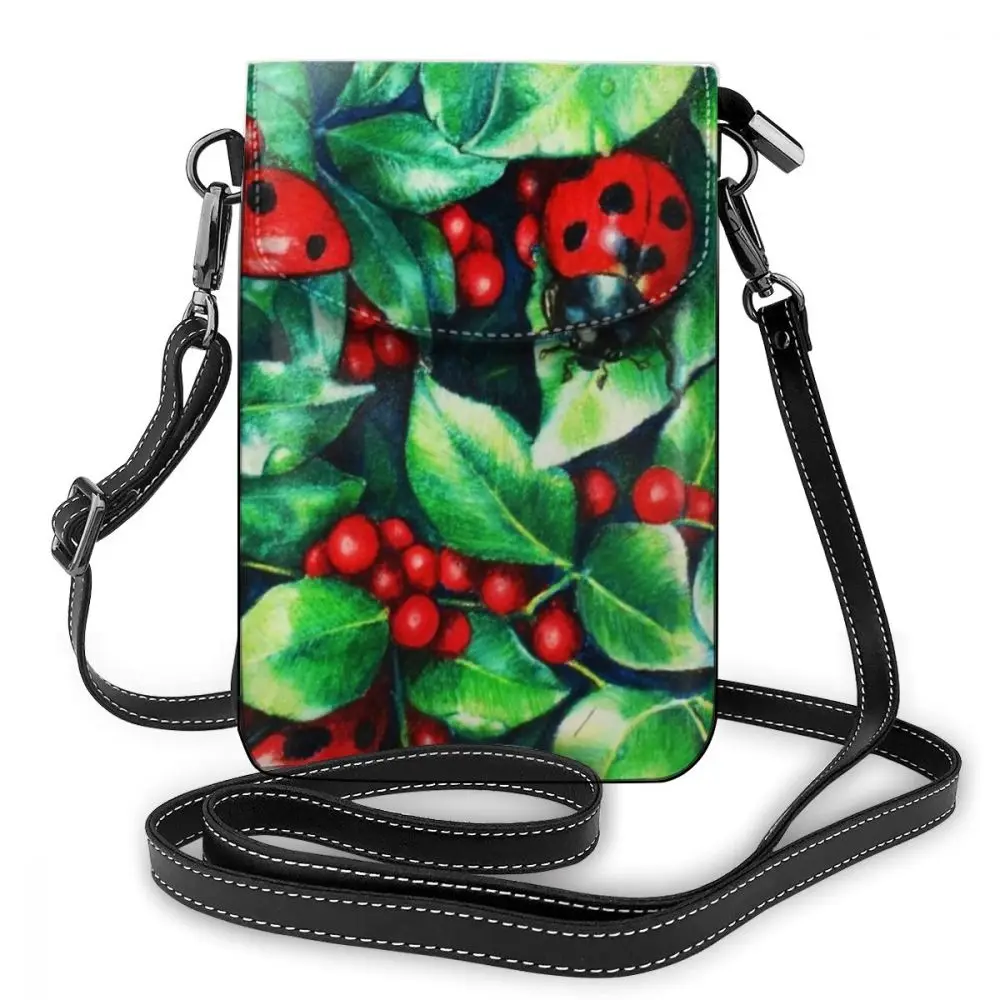 Женская сумка через плечо Ladybug Высококачественная кожаная с несколькими