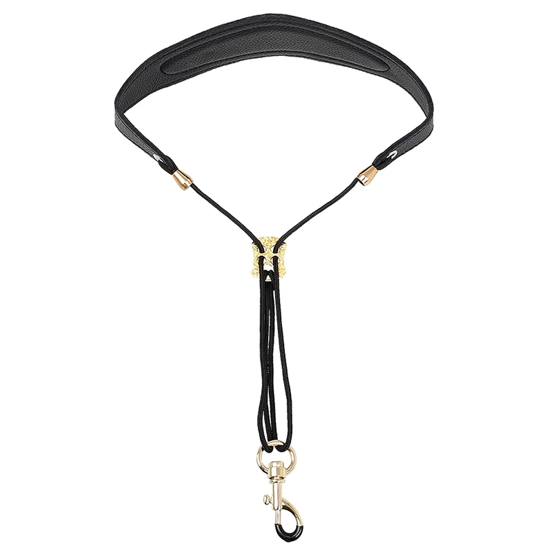 Универсальный Регулируемый мягкий кожаный саксофон Sax шейный ремешок с крючок