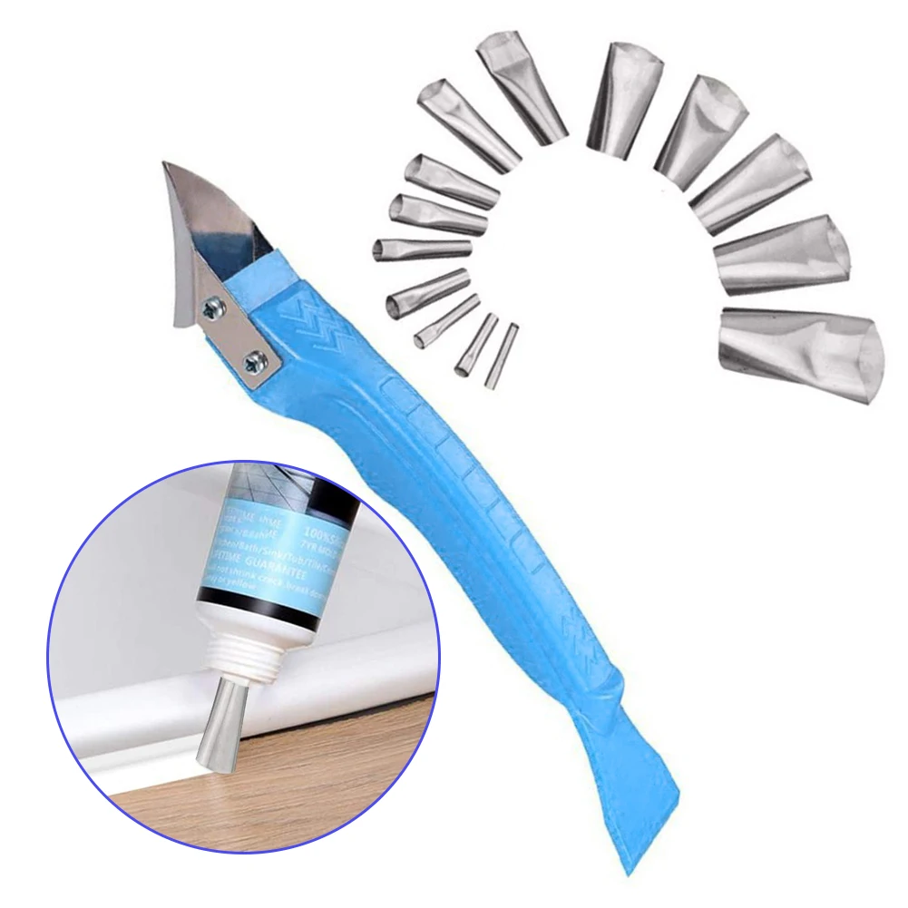 

Silicone Caulking Tool Set Scraper Nozzle Set Caulking Finisher Tool Kit Silicone Sealant Finishing Tool Stainless Steel Nozzle