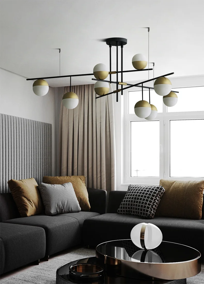 Современные Подвесные светодиодные лампы в форме стеклянных шаров волшебная