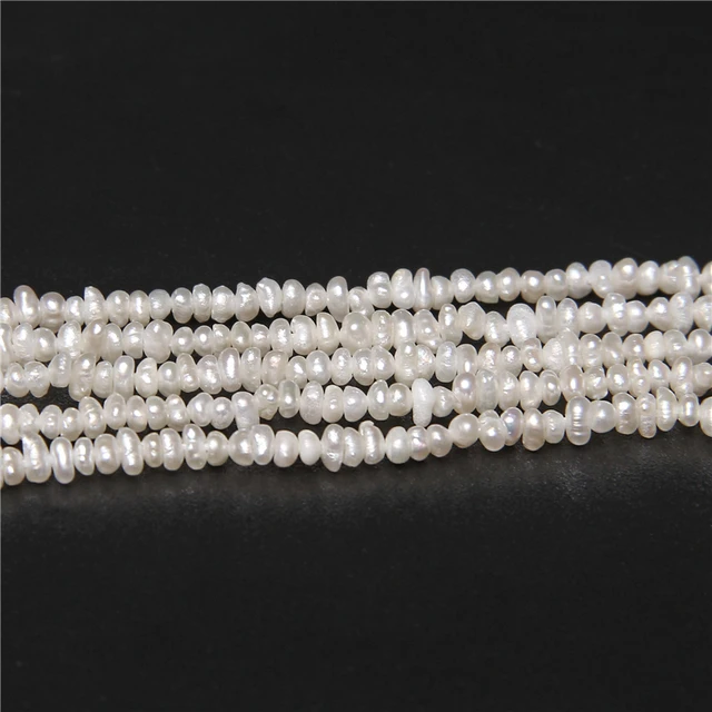 Round Mini Natural Pearl Beads  Freshwater Pearl Small Round
