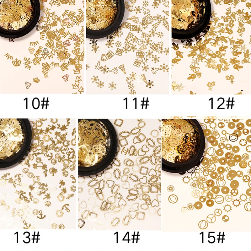 Украшения для ногтей тренд Супер Популярные 18K металлические чешуйки лося
