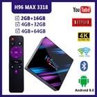 H96 MAX Android 9,0 Smart TV Box RK3318 4 Гб + 64 Гб Беспроводной IPTV Box 4K USB Декодер каналов кабельного телевидения wi-fi 5G для Netflix Youtube Google Play