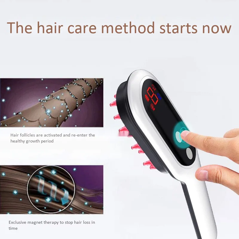 

Hair Growth Care Phototherapy Massager Comb Vibration Hair Comb Massage Equipment Comb Hair Brush Grow Hair Loss Therapy