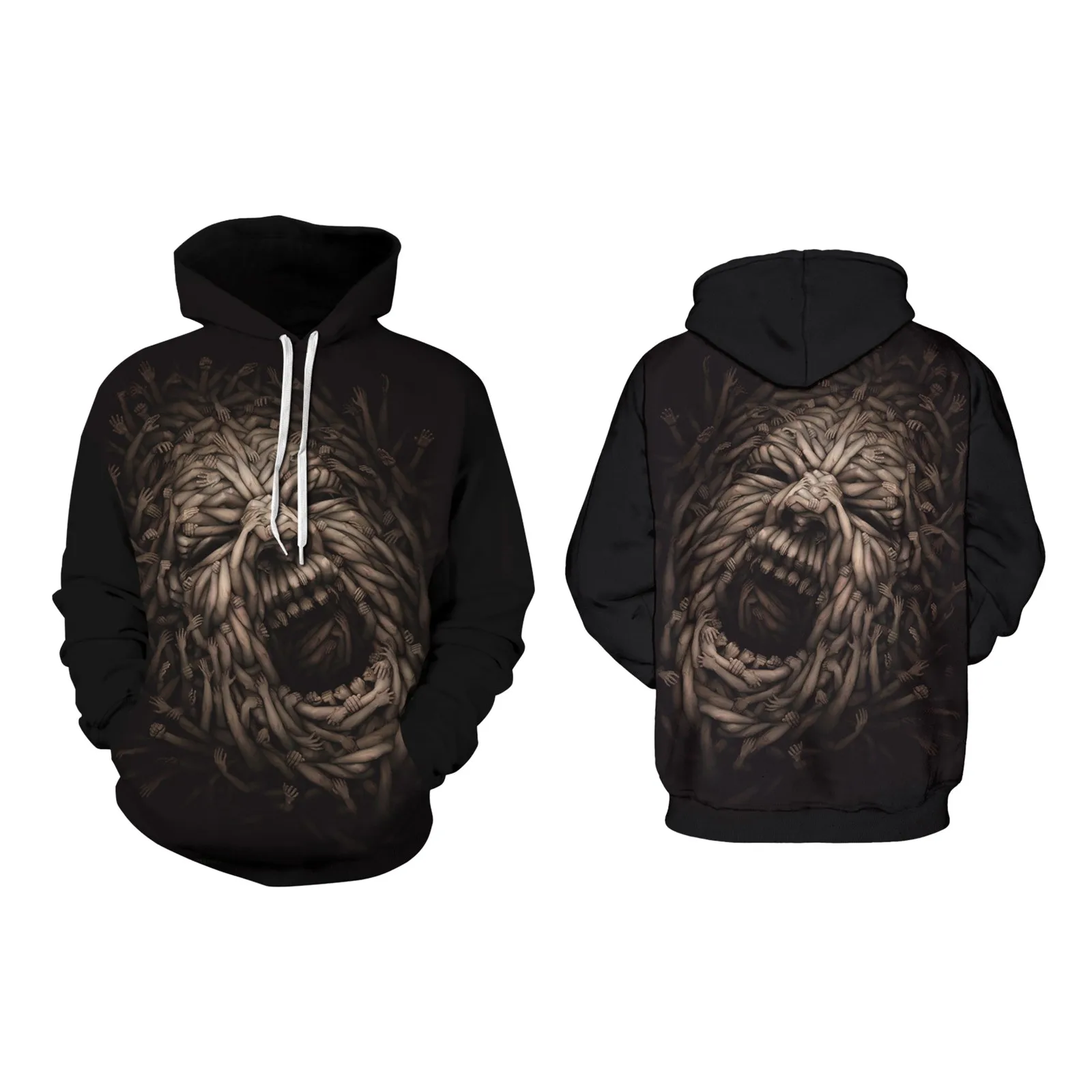 

Худи с 3d принтом в готическом стиле