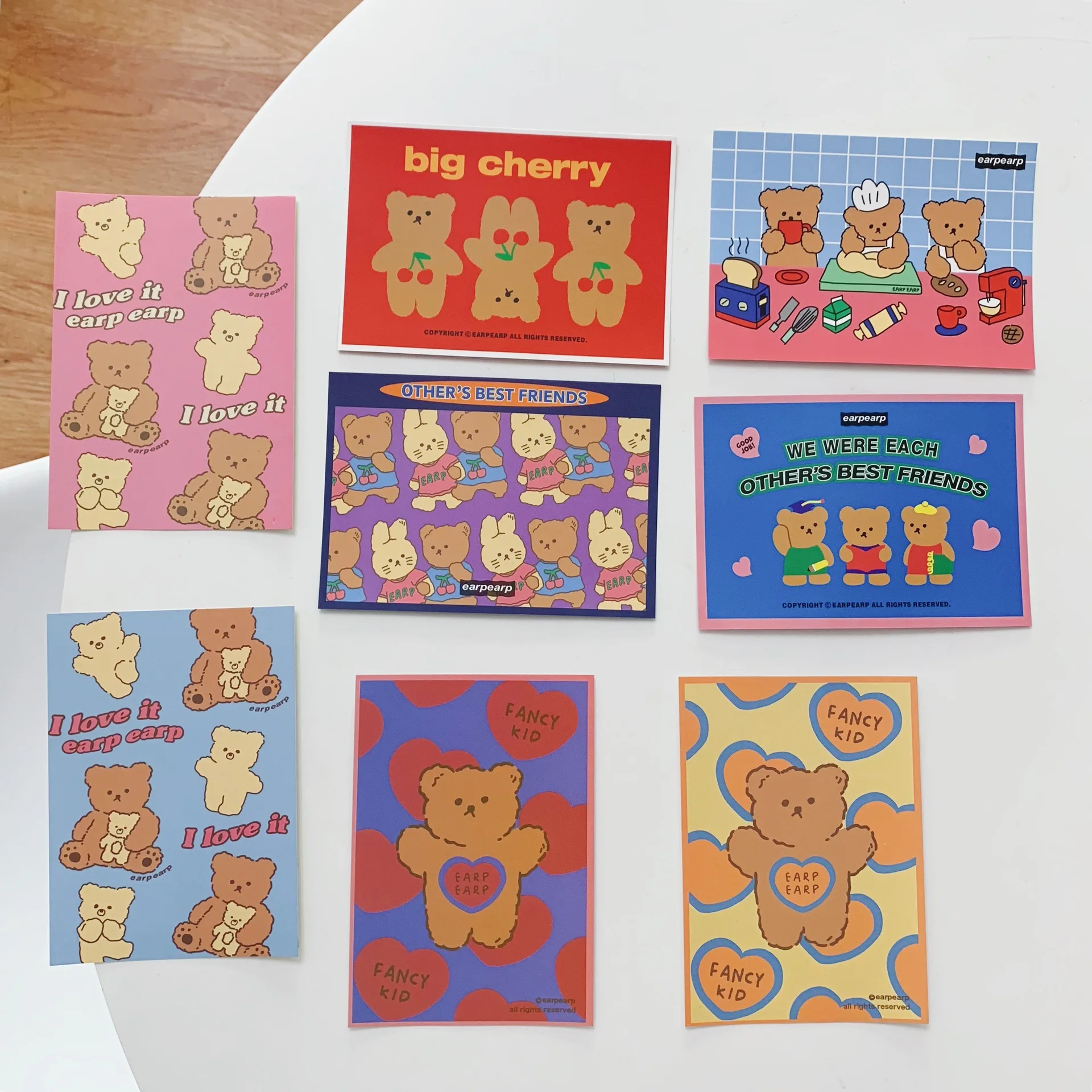 Ins мультфильм Медведь Милая открытка поздравительная многофункциональная