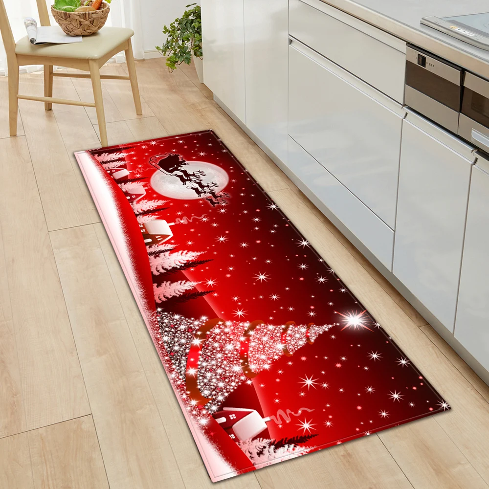 Рождественский кухонный коврик ковер для гостиной с принтом входной двери