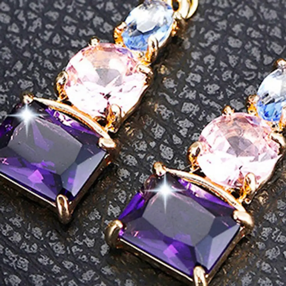 Женские серьги-крючки 1 пара приятные для кожи разноцветные висячие украшения из