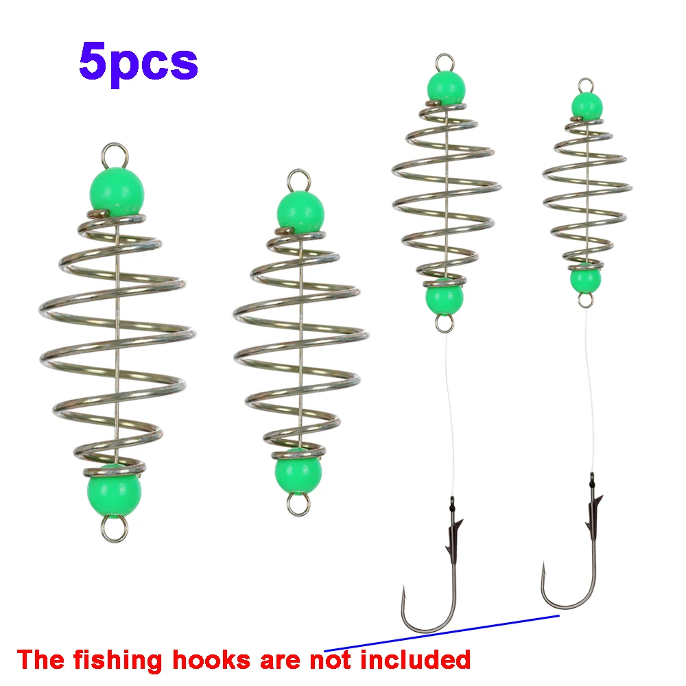 

5pcs Olive Shape Tackle Tool Accessories Springs lured Lure Inline Hanging Fishing Feeder Fishing Bait Spring