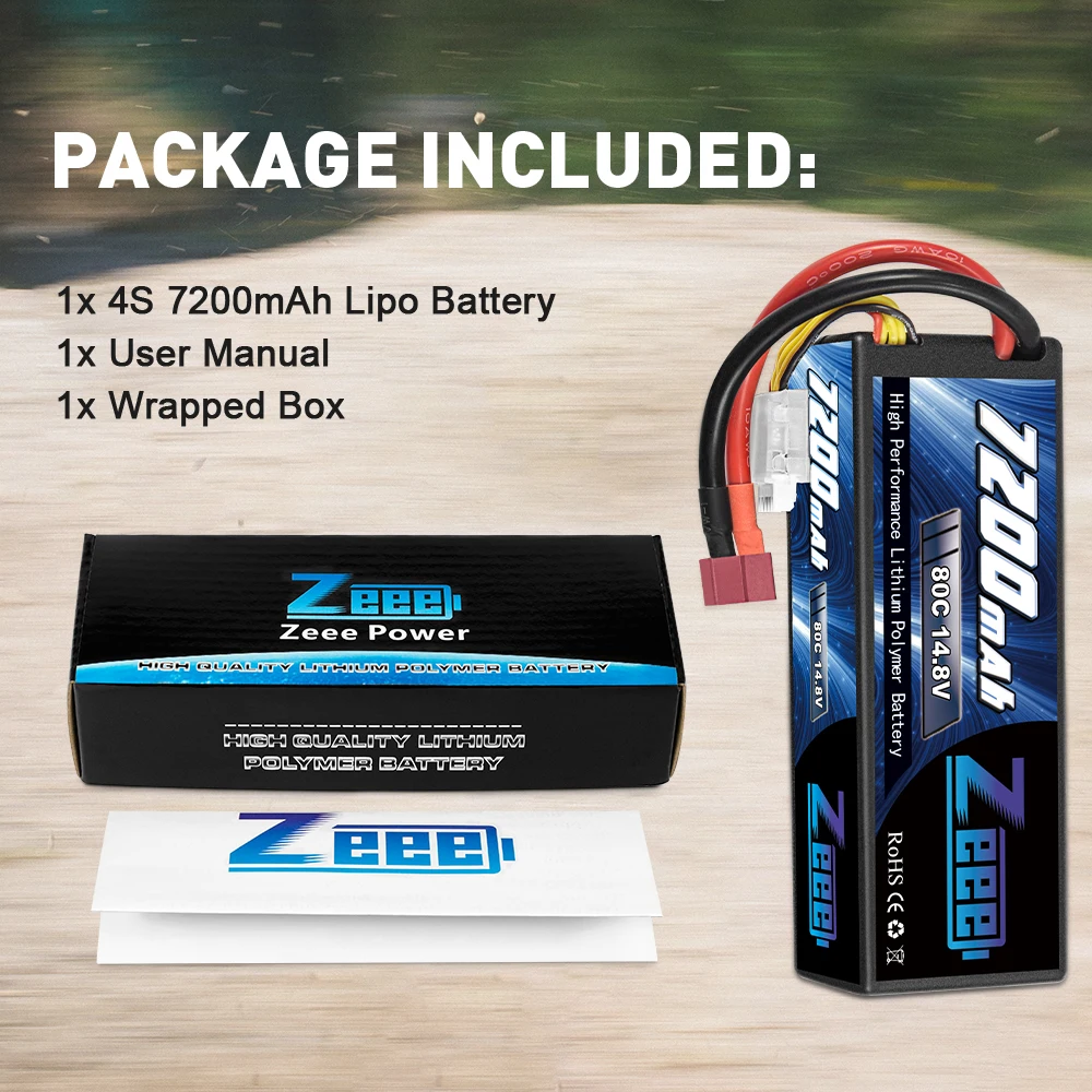 zeee 148 v 80c 7200 мач 4s lipo батарея с деканов ш