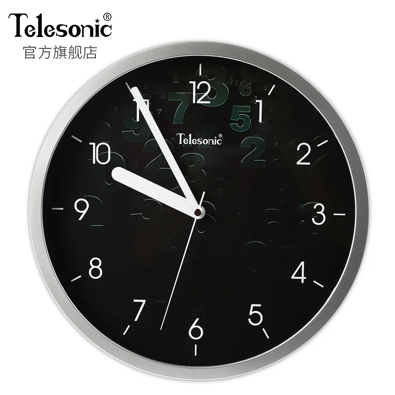 Черные настенные часы бесшумные с механизмом Декор для дома гостиной спальни