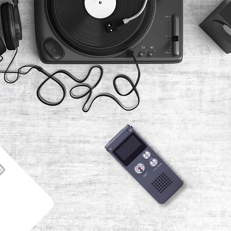 Миниатюрный цифровой диктофон 8 ГБ звуковой аудио mp3 плеер USB Перезаряжаемый