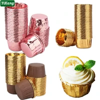 100 20pcs kitchen baking cups aluminum foil cupcake lner cake wrappers liner muffin dessert oilproof cups pastry decoration tool