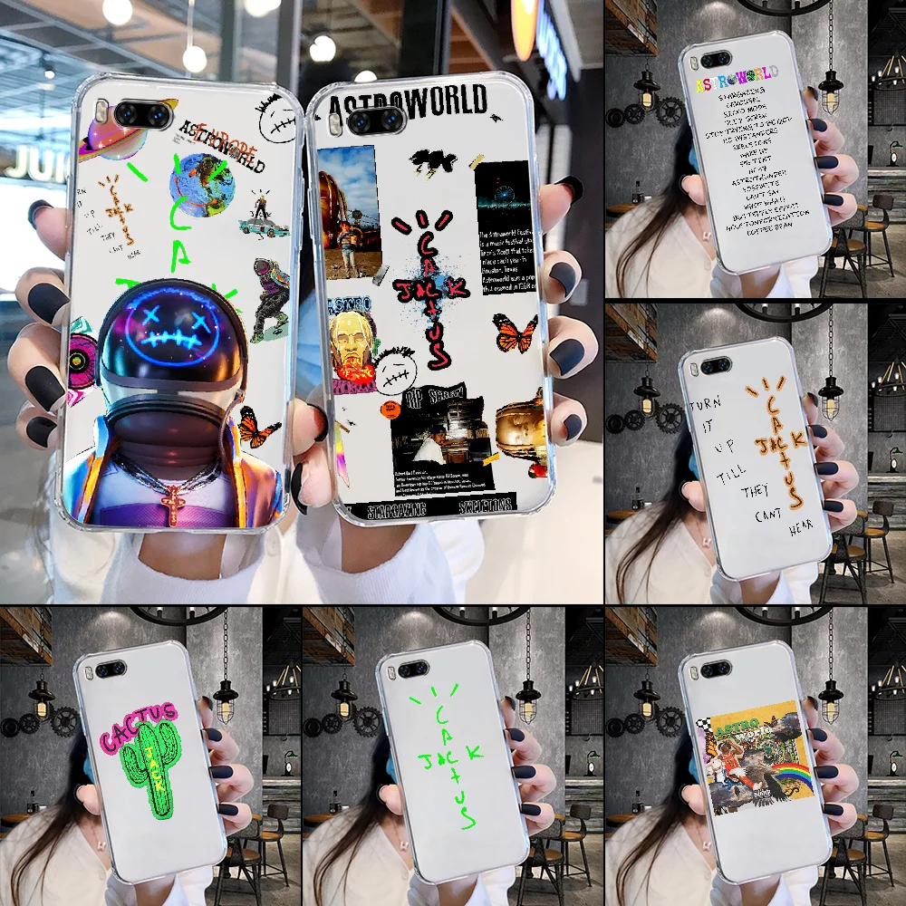 Чехол для Xiaomi Mi Max Note 3 A2 A3 8 9 9T 10 Lite Pro прозрачный с изображением кактуса Джека