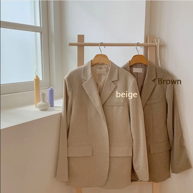 

New Spring Women Blazer Jacket Casual Work Suit Coat Office Lady Fashion Pockets Long Sleeve Slim Blazers Female