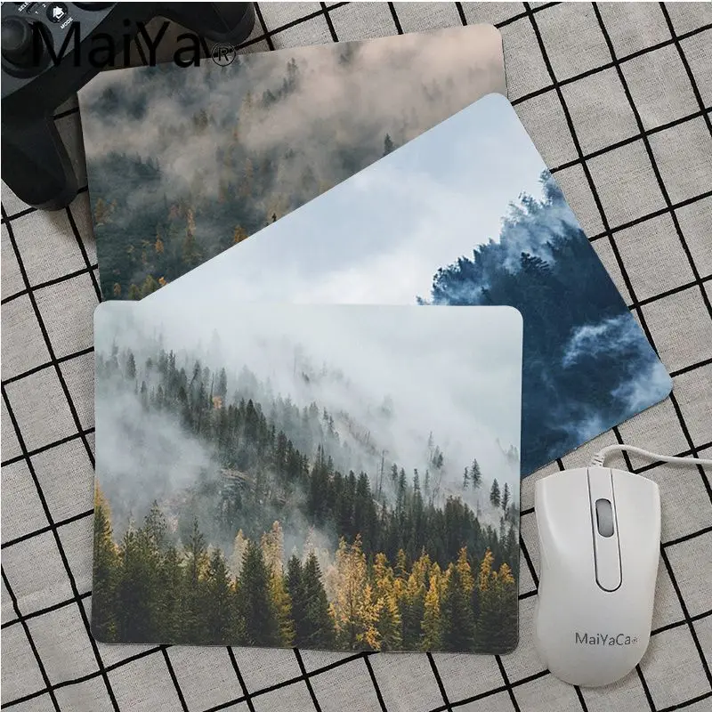 

Maiya Landscape Forest White Smoke fog clouds mouse pad gamer play mats Smooth Writing Pad Desktops Mate gaming mouse pad