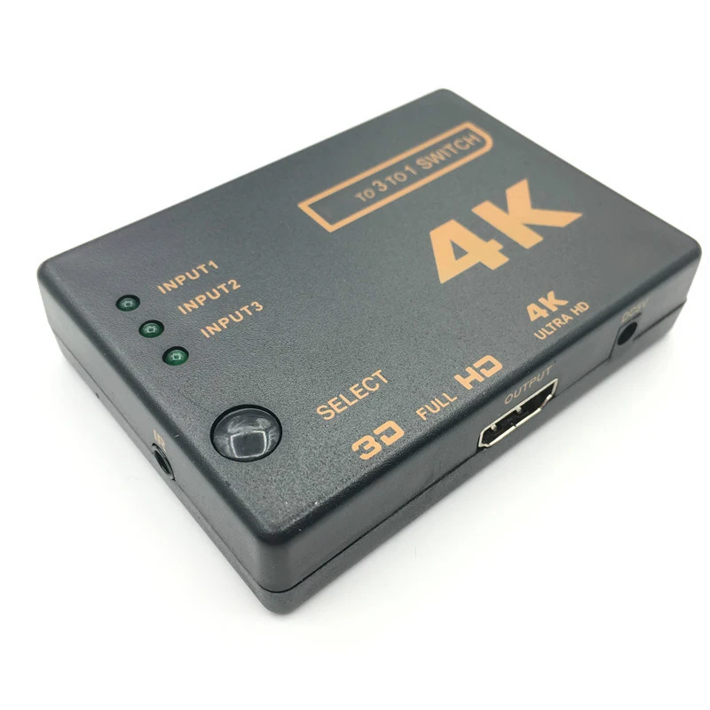 Мини HDMI-совместимый усилитель переключатель с 3 портами 4K * 2K сплиттер Box Ultra HD для