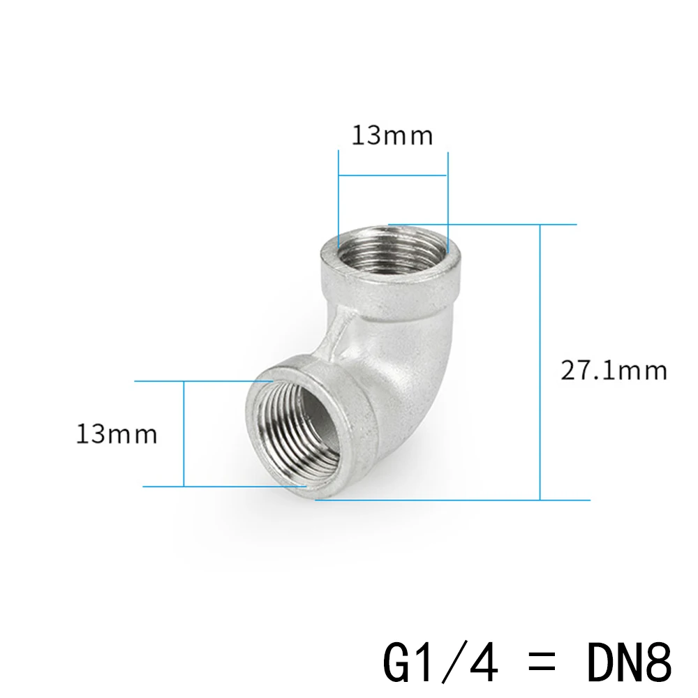 Новинка 1/4 &quotbsp локоть угол 90 градусов нержавеющая сталь 304 гнездо с резьбой для