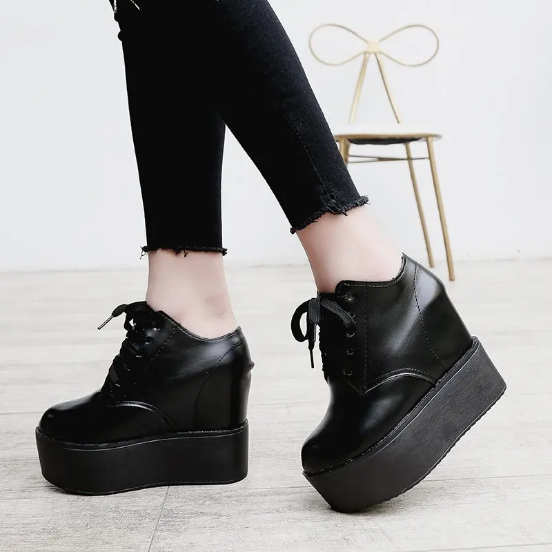 Женская повседневная обувь увеличивающая рост на 10 см Женские ботильоны Сезон