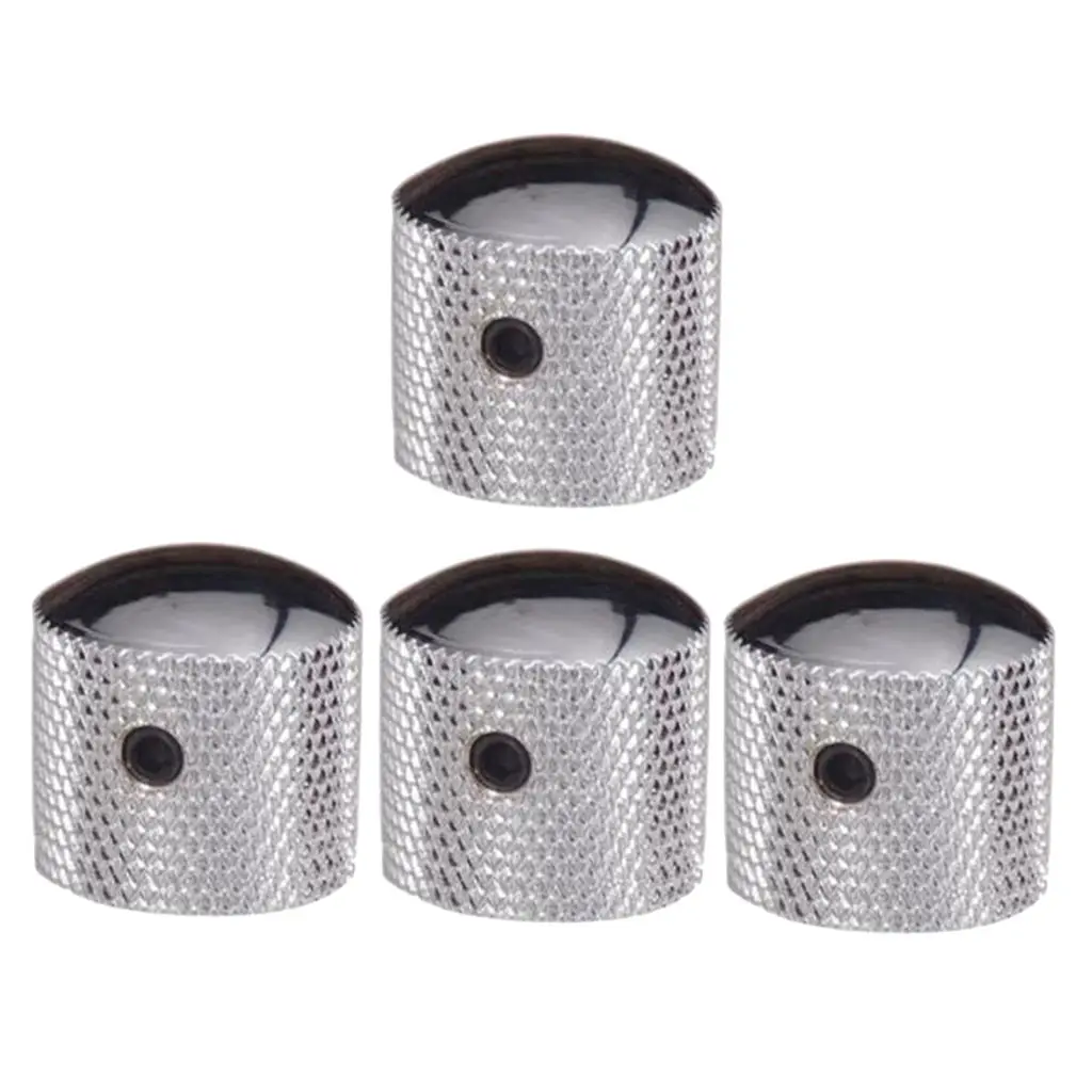 4 шт. серебряные Гитарные ручки для бас-гитары винтовые фиксаторы и громкости