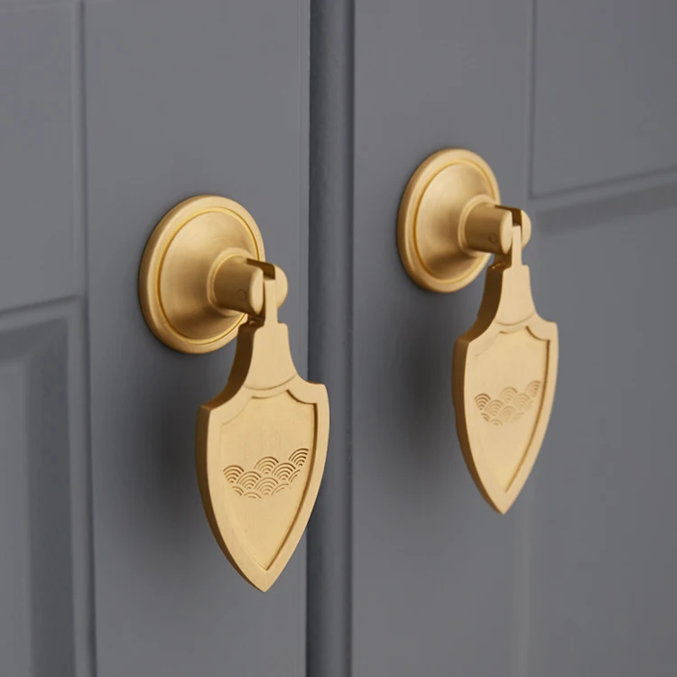 Золотая латунная ручка и для ящика шкафа вытяжная двери художественная мебель в