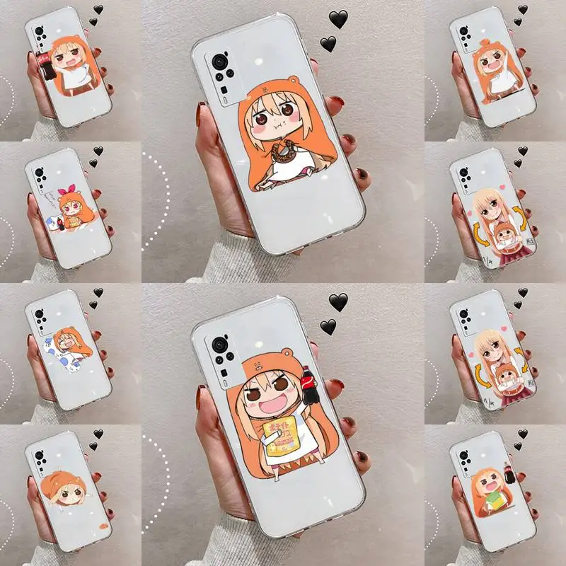 

umaru chan Phone Case Transparent For VIVO S 9 7 6 IQOO NEO 7 5 3 Z3 Z1 X E pro Soft TPU Clear Mobile bags