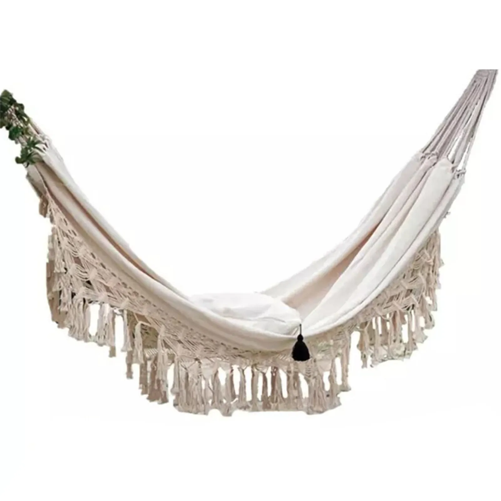 

Deluxe Double Hammock Swing Chair New Large 2 Person Hammock Boho 2x1.5m Brazilian Macrame Fringed Indoor Hanging Swing