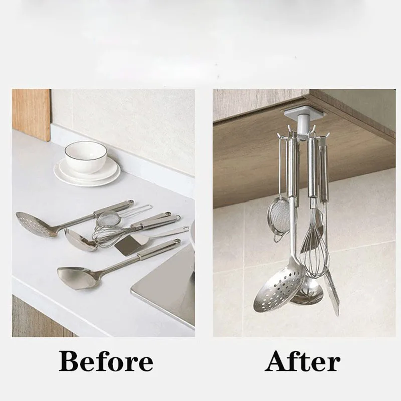Кухонный крючок-органайзер вешалка для ванной комнаты настенная сушилка посуды