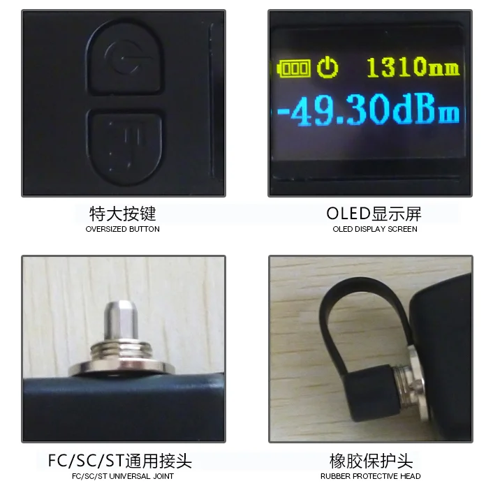 

Visual Fault Locator FTTH Fiber Optic Tool Kit Mini Fiber Optical Power Meter-50-+26dBm and 5km 1MW Fiber Optic Tes