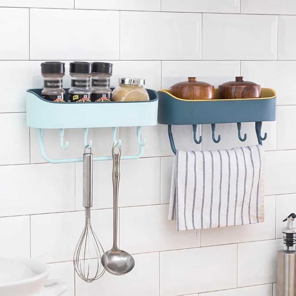 Punch-Free Plastic organizer bathroom Shelf Shower Shampoo Holder storage Rack Organizer articulos para el hogar | Дом и сад