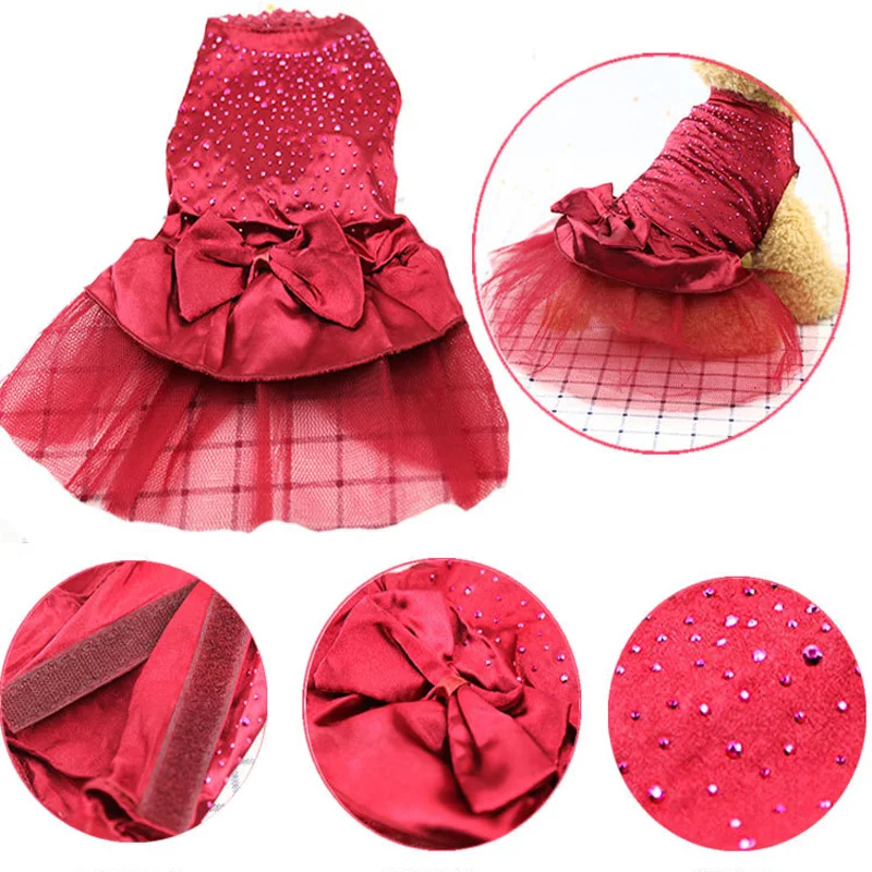 Summer Dog Dress Pet Clothes for Small Wedding Skirt Puppy Clothing Spring Fashion Jean XS-XXL | Дом и сад