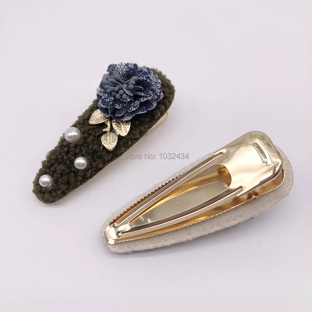 

60pcs /lot Lady Woolen Hairpin Side Bangs Barrette Hair Clip Autumn And Winter Hair Accessories Headwear Gift