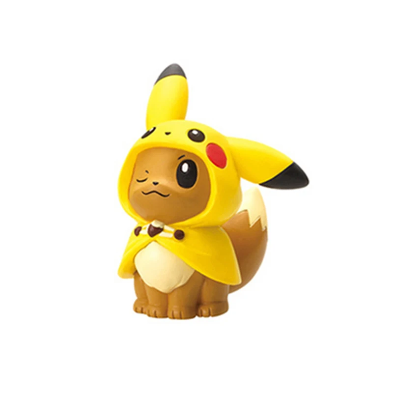 6Pcs/Set Cartoon Slowpoke Rowlet Eevees Psyduck Piplup Action Figure Toys Anime Pokemones Collections Gifts for Kids - купить по