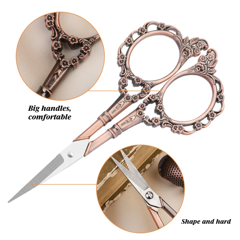 Винтажные швейные ножницы SHWAKK из нержавеющей стали с кисточкой наперсток для