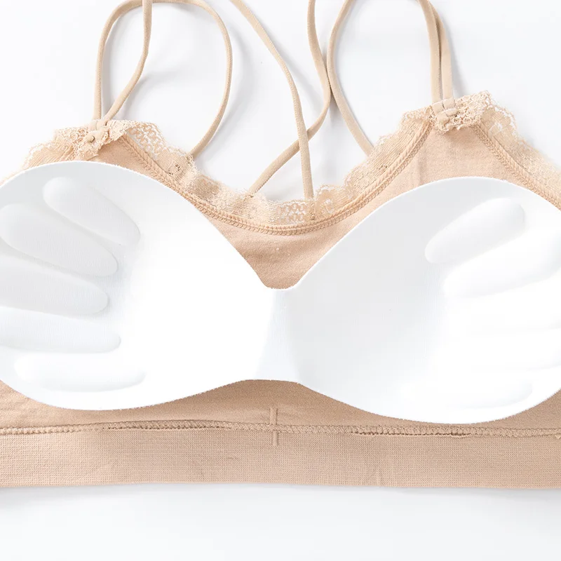 seamless wireless push up ladies soft comfort the back cross health breathable thin cup sexy fashion sleep sports bra | Женская одежда