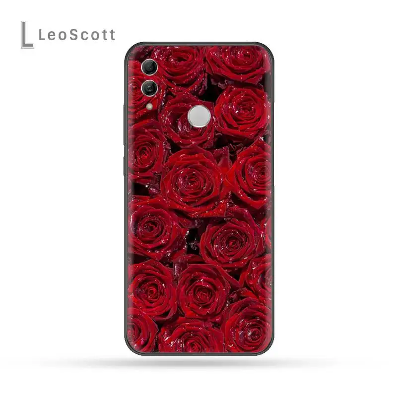 

Beautiful red rose flower Phone Case For Huawei Honor 7C 7A 8X 8A 9 10 10i Lite 20 NOVA 3i 3e