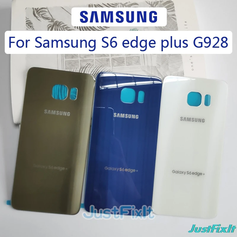 Для SAMSUNG Galaxy S6 + edge plus G928 G928F задняя крышка для аккумулятора стекла Корпус чехол