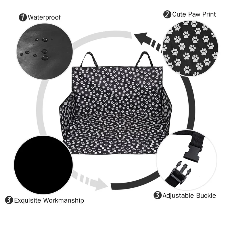 Anti-dirty Car Pet Mat 3D Printing Cushion Waterproof Oxford Cloth Dog Pad Automobile Protection Blanket | Дом и сад