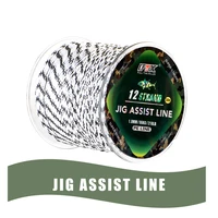 ftk 50m pe fishing line jig assist gun line 12 strands braided fishing line 0 6mm 1mm 70lb 210lb fishing group line for carp