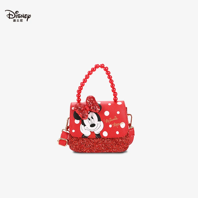 

Disney Mummy Bag Fashion Multifunctional Messenger Bag 2020 New Trend Minnie Shoulder Shoulder Bag Glitter Sequins Small Bag
