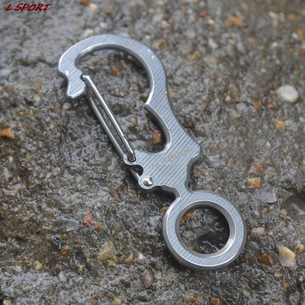 

1 PCS 3 Shapes Spring Buckle Mini Key Ring Carabiner Bottle Hook Clip Outdoor Tols