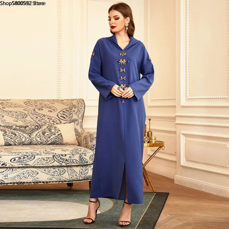 

Ramadan Abaya Dubai Turkey Arabic Muslim Hijab Dress Kaftan Islam Dresses For Women Morocco Vestido Robe Longue Djellaba Femme