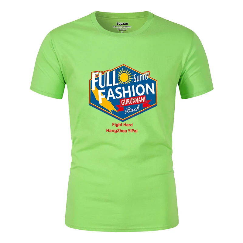 

2021 Men's and Women's Casual Fashion T-shirt Letter Sun Printing Loose O-neck Short Sleeve Loose Stretch T-shirt Summer Top New